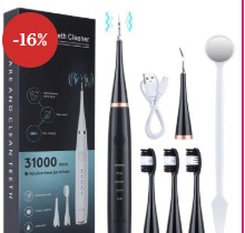 (ON SALES) RECHARGEABLE ULTRASONIC DENTAL CALCULUS REMOVER,TEETH WHITENING,TARTAR REMOVER ORAL IRRIGATOR(Comes with 3 replaceable brush,2 different medical steel cleaning head,mouth mirror)