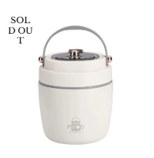 1.2LTR QUALITY VACUUM FOOD FLASK WITH STAINLESS INNER PLATE,FOLDABLE SPOON, AND CHOPSTICK