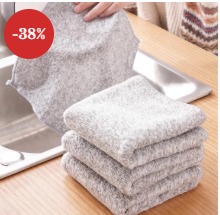 10PC GREY BAMBOO WATER ADSORBENT PIL RESISTANT KITCHEN DISH TOWEL 2026