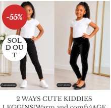 2 WAYS CUTE KIDDIES LEGGINS(Warm and comfy)AGE 8-10
