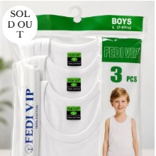 3IN1 QUALITY PURE COTTON KIDS SINGLET WITH FREE PEN(BTS)