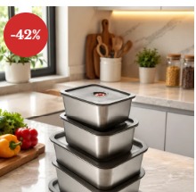 QUALITY STAINLESS STEEL FOOD STORAGE CONTAINER
