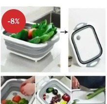 (ON SALES) 3in1 COLLAPSIBLE SILICON CHOPPING/CUTTING BOARD/DRAINK SINK/FRUIT BASKET