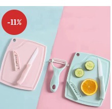 (ON SALES) 3PC FRUIT KNIFE,SKIN PEELER AND CHOPPING BOARD